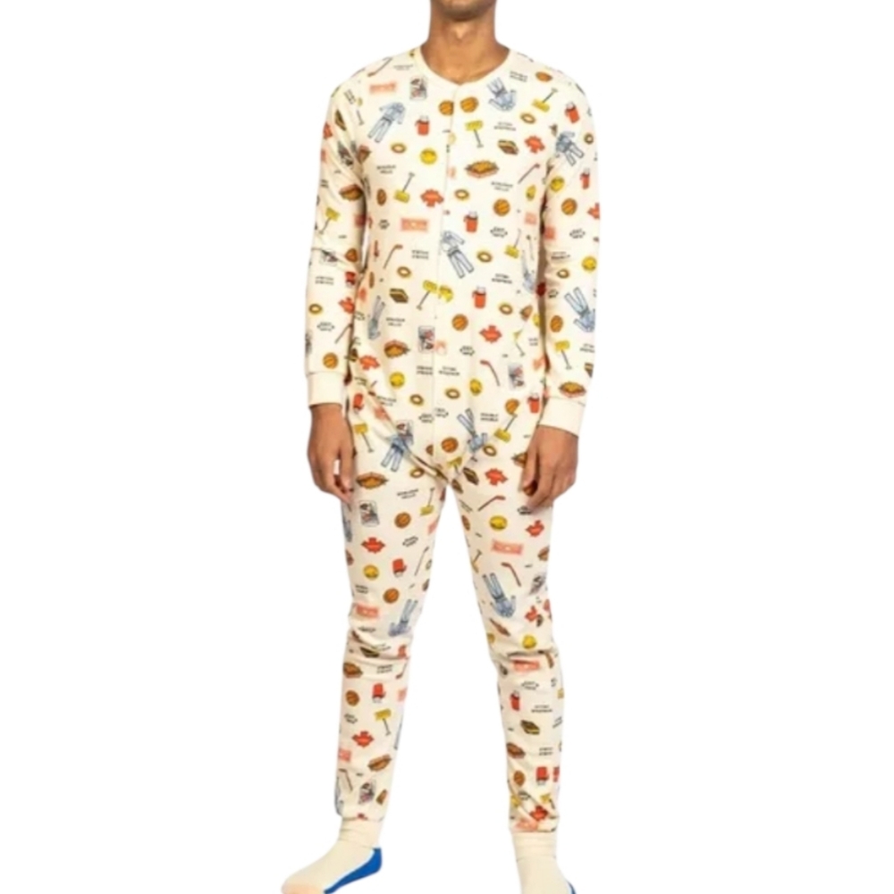 Arborist Thermal Onesie Pajamas Size Small Canadian Print Waffle - Picture 12 of 12